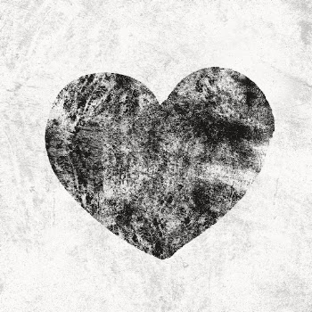 Distressed heart sticker, black design | Free PSD - rawpixel