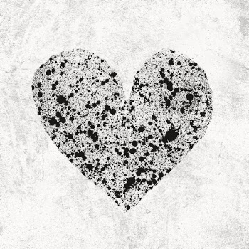 Distressed heart sticker, black design | Free PSD - rawpixel