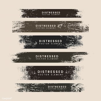 Distressed stroke texture banners | Free stock vector - 553883
