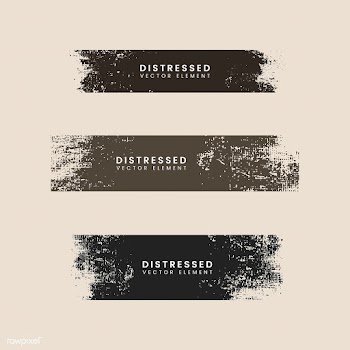 Distressed stroke texture banners | Free stock vector - 553895