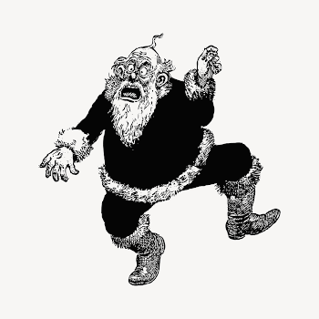 Disturbed Santa collage element, drawing | Free Vector - rawpixel