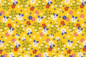 Ditsy colorful floral wallpaper Free Vector