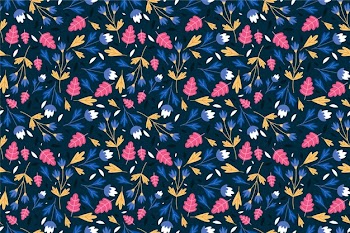 Ditsy floral background seamless pattern Free Vector