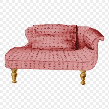 Divan sofa png sticker vintage | Free PNG - rawpixel