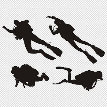Diver Silhouette Transparent Image