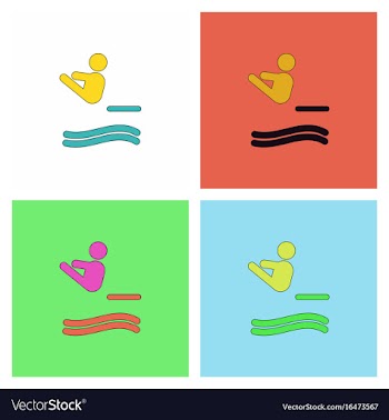 Diver swimmer trampoline springboard sportsman vector image