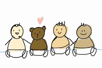 Diverse babies vector hand drawn character | Free stock illustration | High Resolution graphic