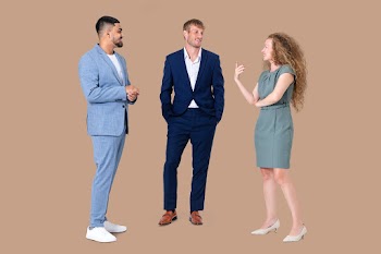 Diverse business people in a group discussion… | Free stock photo | High Resolution image