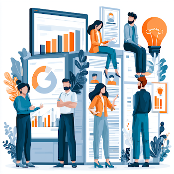 Diverse Business Team Collaborating on Analytics and Innovation