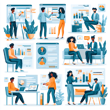 Diverse Business Team Collaboration and Analysis