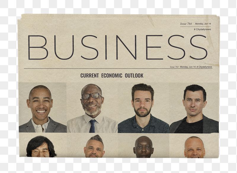 Diverse businessmen png newspaper sticker, | Free PNG - rawpixel