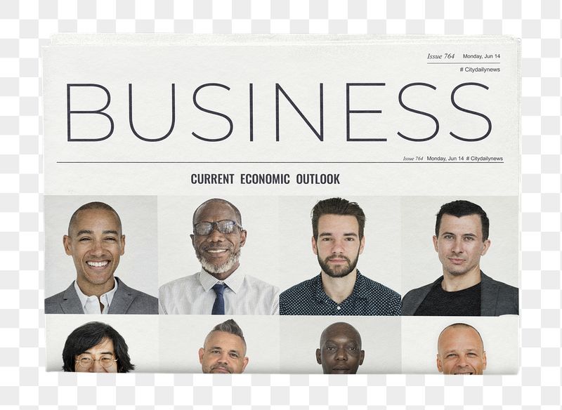 Diverse businessmen png newspaper sticker, | Free PNG - rawpixel