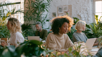 Diverse Creative Team Collaborating in a Modern Office