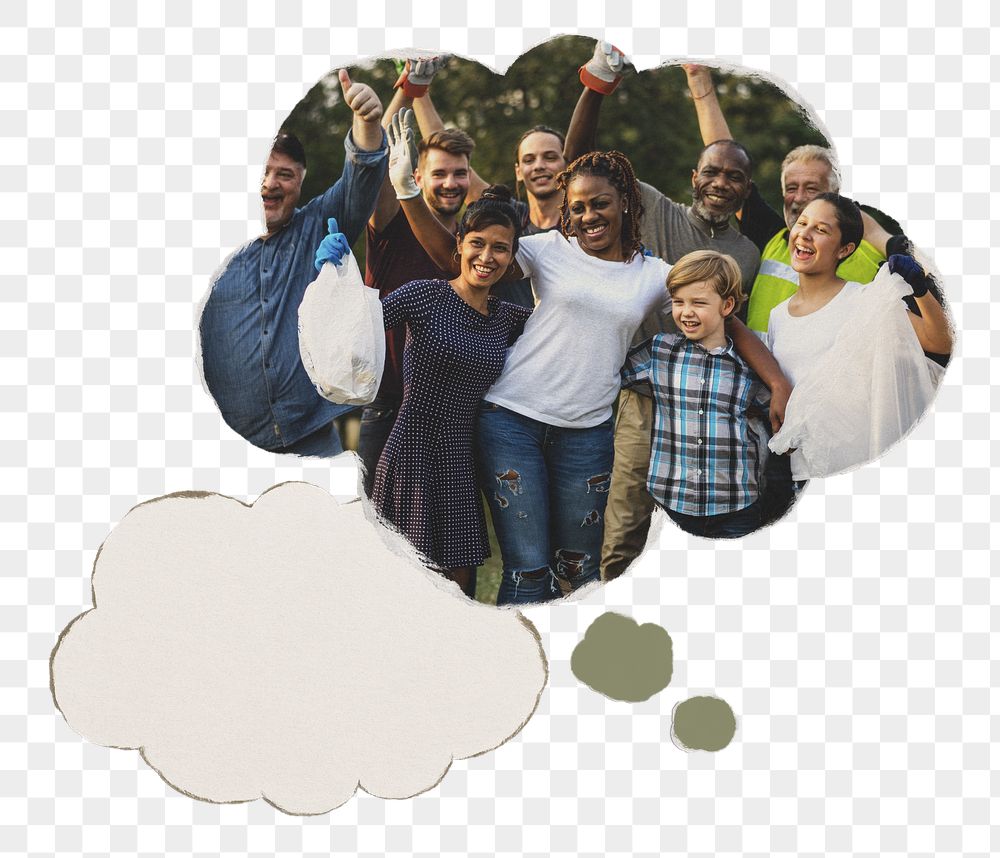 Diverse environmentalists png speech bubble, | Free PNG - rawpixel