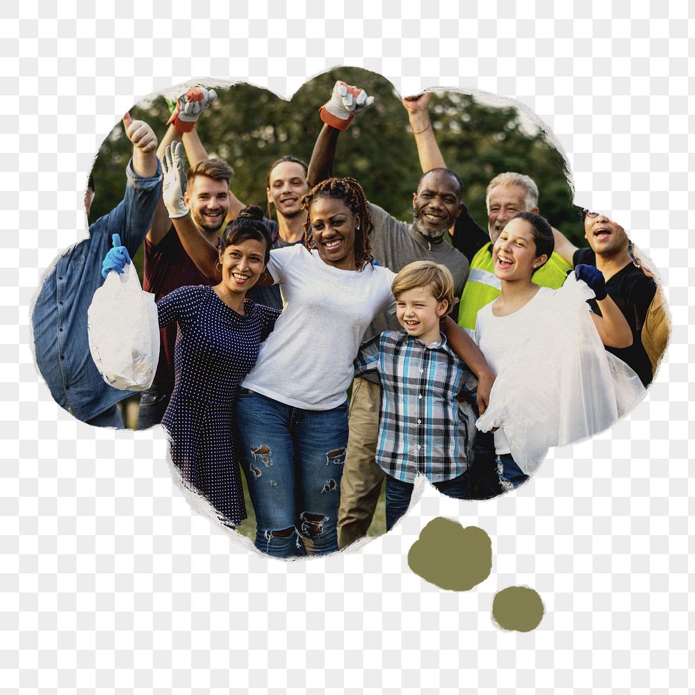Diverse environmentalists png speech bubble, | Free PNG - rawpixel