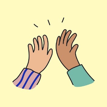 Diverse hands high five clipart, | Free Vector Illustration - rawpixel