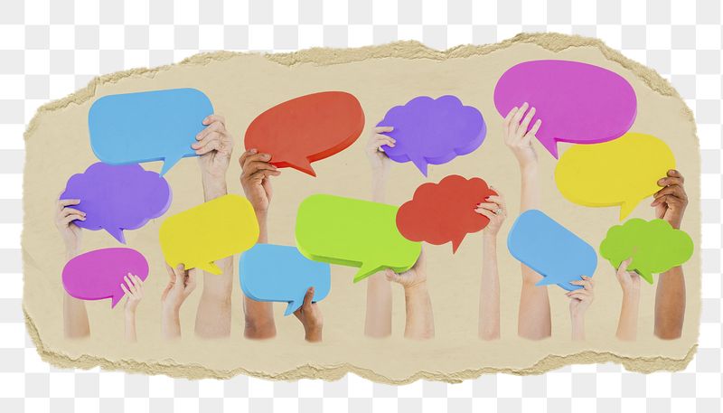 Diverse hands png holding speech | Free PNG - rawpixel