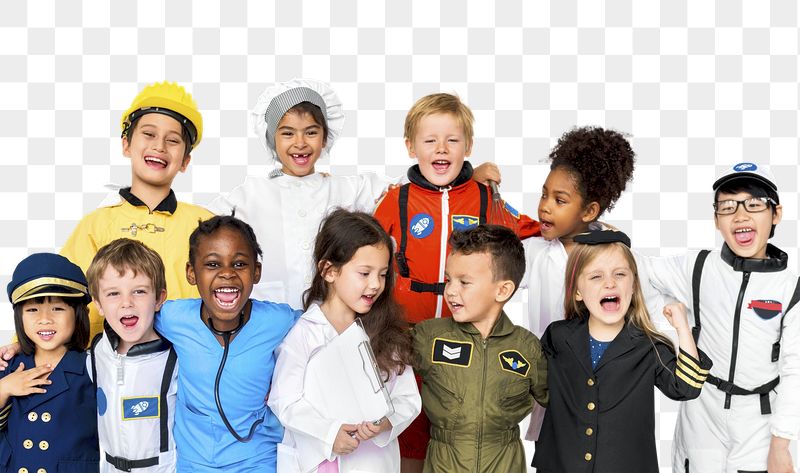 Diverse kids png career costumes | Free PNG - rawpixel