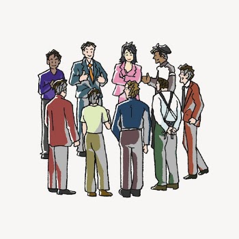 Diverse people gathering clipart, business | Free PSD - rawpixel