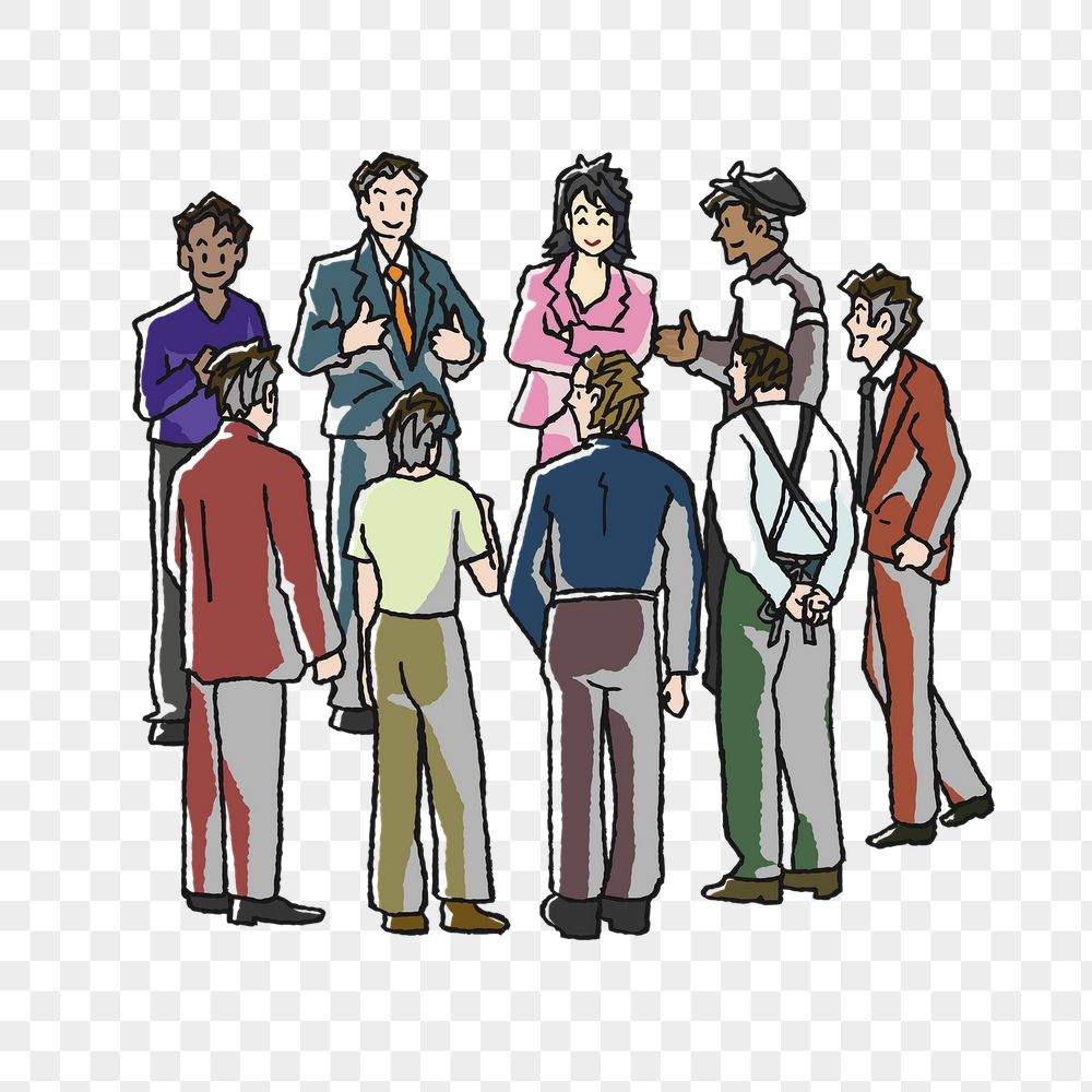 Diverse people gathering png sticker, | Free PNG - rawpixel