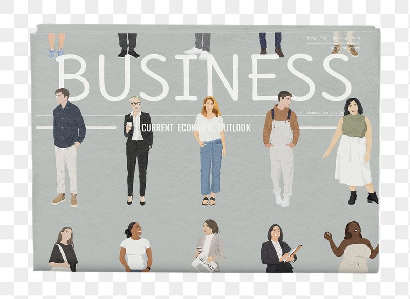 Diverse people png newspaper sticker, | Free PNG - rawpixel