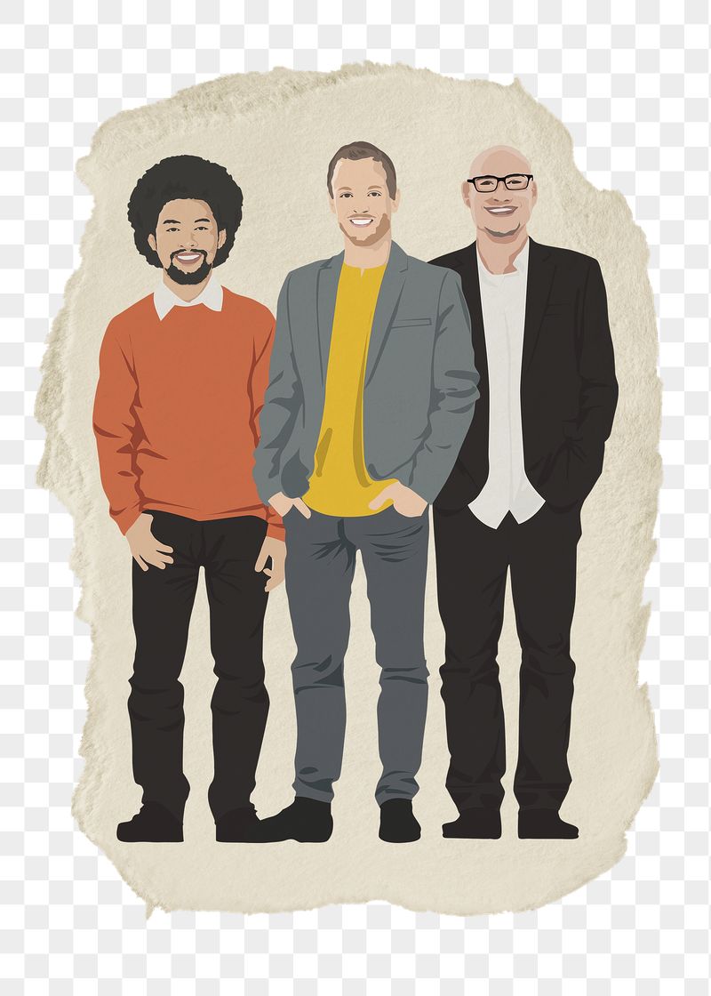 Diverse people png sticker, ripped | Free PNG - rawpixel