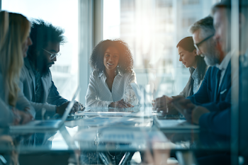 Diverse Startup Team Collaborating in Modern Office