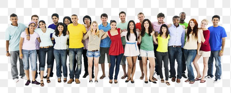 Diverse students png large group | Free PNG - rawpixel