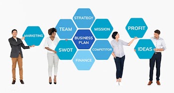 Diverse team with a business plan | Free stock psd mockup - 491344
