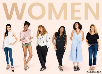 Diverse women mockup collection