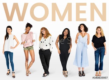 Diverse women mockup collection