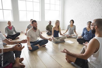 Diversity People Exercise Class Relax Concept