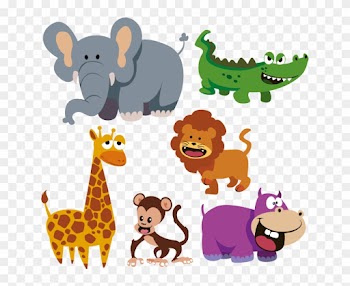 Divertidos Animales Salvajes Imagen Vectorial De Divertidos - Arpan Large Baby Alphabet Slip In Case Photo Album