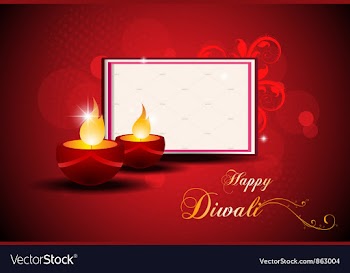 Diwali card vector image