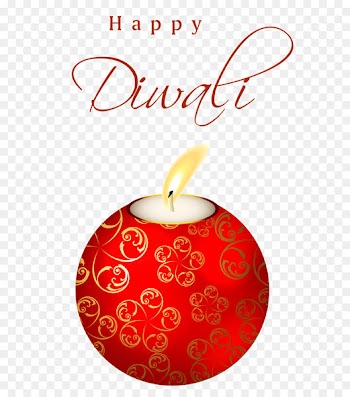 Diwali Clip art - Beautiful Red Happy Diwali Candle PNG Clipart Image 