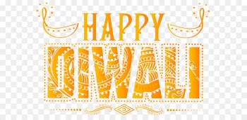 Diwali Diya Clip art - Happy Diwali Orange Text Transparent Clip Art Image 