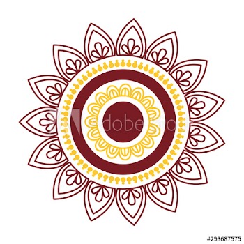 diwali fest mandala ethnicity icon