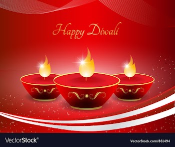 Diwali greeting card vector image
