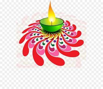 Diwali WhatsApp Happiness Wish Bandi Chhor Divas - Hand-painted pattern red candle pattern 