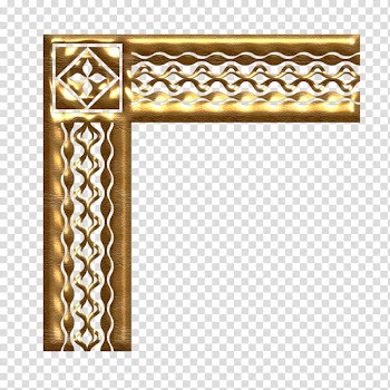 DiZa decorative element, brown border frame transparent background PNG clipart