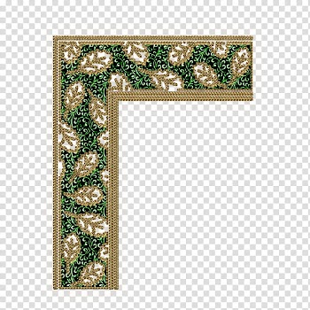 DiZa decorative element, green and brown upper-rightmost frame illustration transparent background PNG clipart