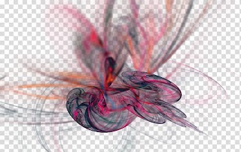 Diza fractals, black and red abstract illustration transparent background PNG clipart