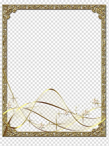 DiZa frames , illustration of gold ornate frame transparent background PNG clipart