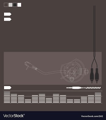 DJ audio elements vector image