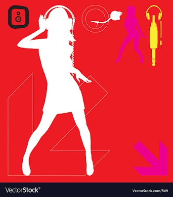 DJ party elements vector image