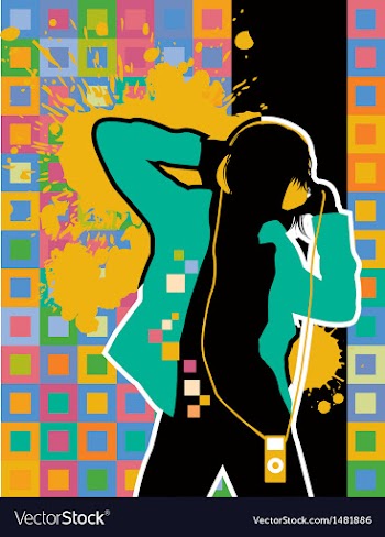 Dj party vector image