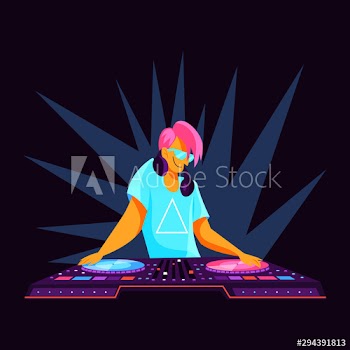 DJ person standing at the audio console