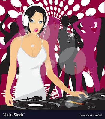 Dj princess vector image