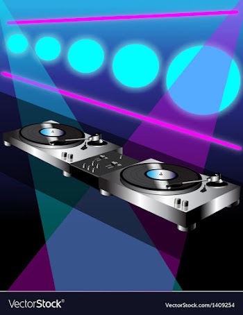  					DJ Turntable vector image														