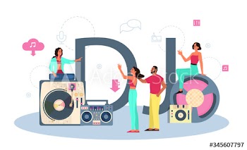 DJ typographic header concept